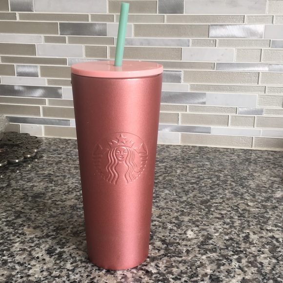 Starbucks 21” Pink Metal Travel Mug 24 fl oz. - Picture 9 of 9